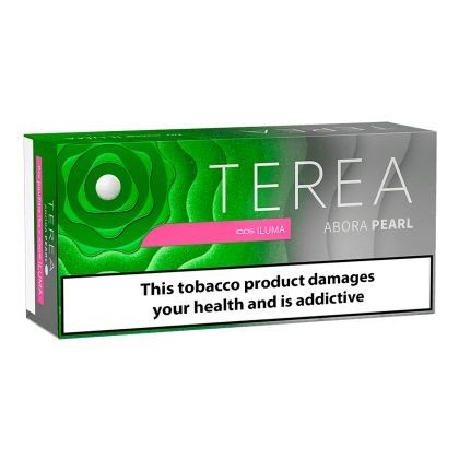 TEREA Abora Pearl pack — Bold toasted tobacco with malt, plus a capsule.