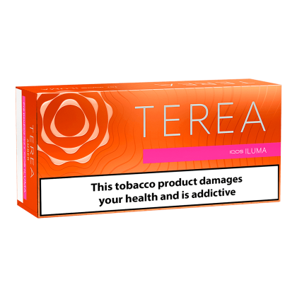 TEREA Amber pack — Balanced tobacco with woody depth and a nutty finish.