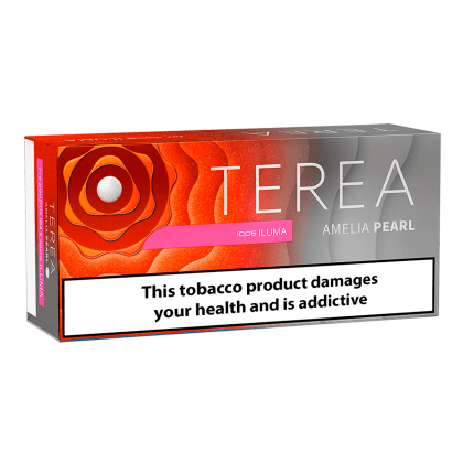 TEREA Amelia Pearl pack — Toasted tobacco with spiced herb notes and a flavour capsule.