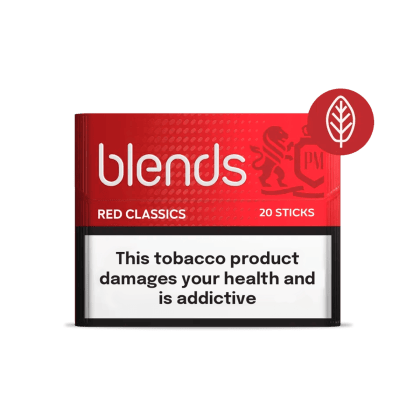 BLENDS Red Classics pack of heated tobacco sticks on white background