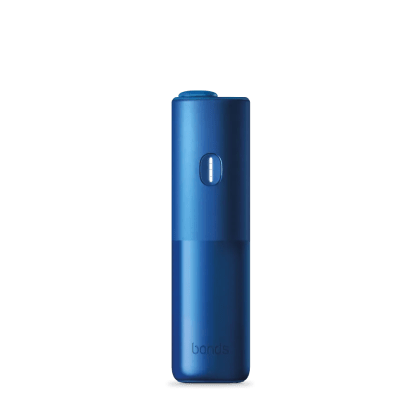 BONDS Ocean Blue heated tobacco device, front view on white background