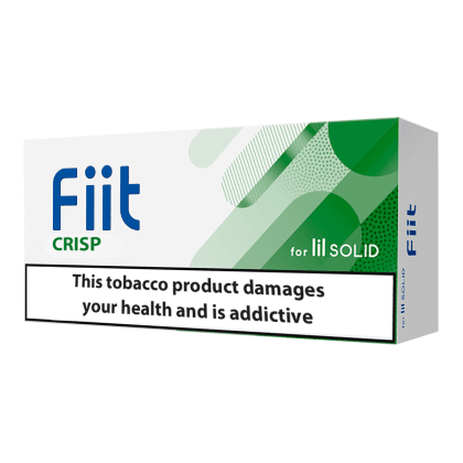 FIIT Crisp pack of heated tobacco sticks on white background