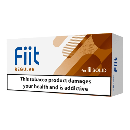 FIIT Regular pack of heated tobacco sticks on white background