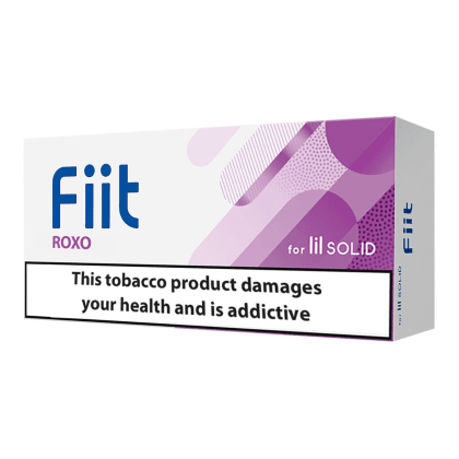 FIIT Roxo pack of heated tobacco sticks on white background