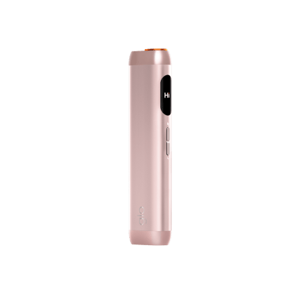 glo Hilo Coral heated tobacco device, front view on white background