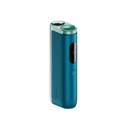 glo Hyper PRO Jade Teal heated tobacco device, front view on white background