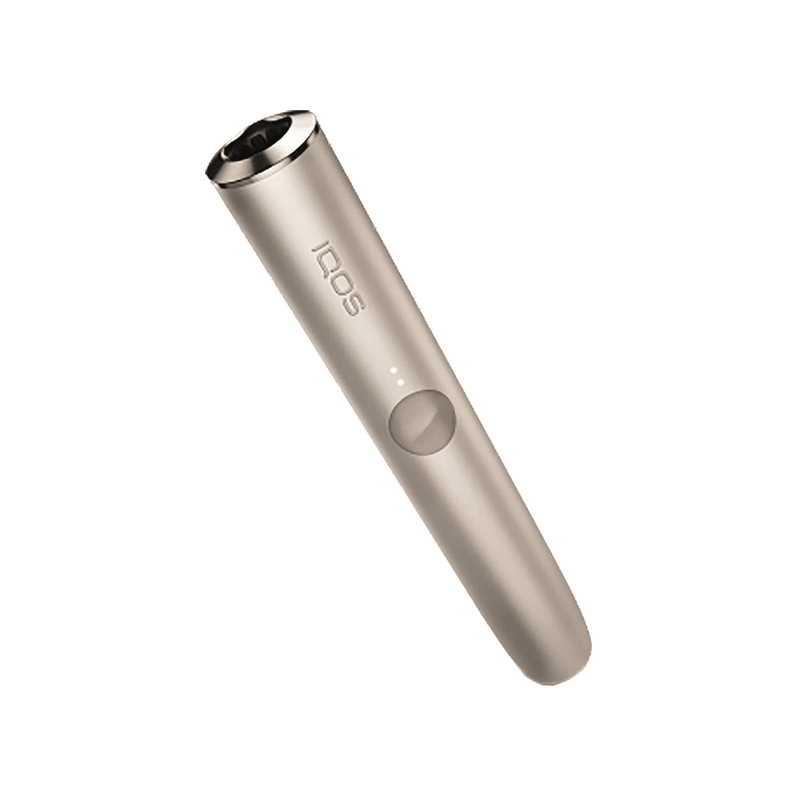 IQOS ILUMA Holder Pebble Beige heated tobacco device, front view on white background