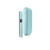 IQOS ILUMA i Breeze Blue heated tobacco device for TEREA sticks, front view on white background