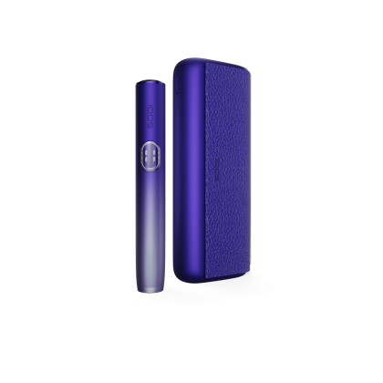 IQOS ILUMA i PRIME Electric Purple heated tobacco device for TEREA sticks, front view on white background
