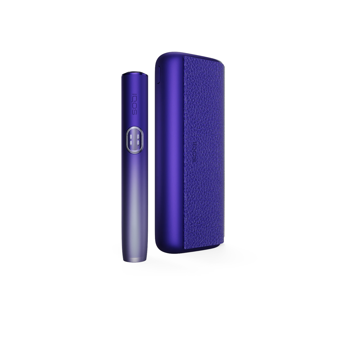 IQOS ILUMA i PRIME Electric Purple heated tobacco device for TEREA sticks, front view on white background