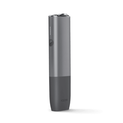 IQOS ILUMA ONE Kit Pebble Grey heated tobacco device, front view on white background