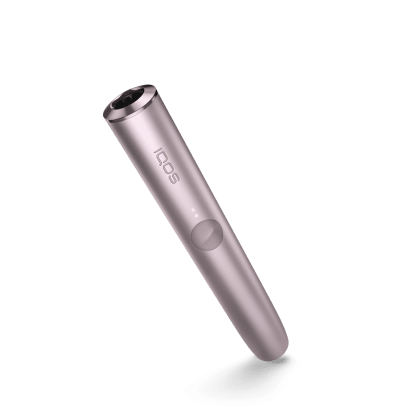 IQOS ILUMA PRIME Holder Bronze Taupe heated tobacco device, front view on white background