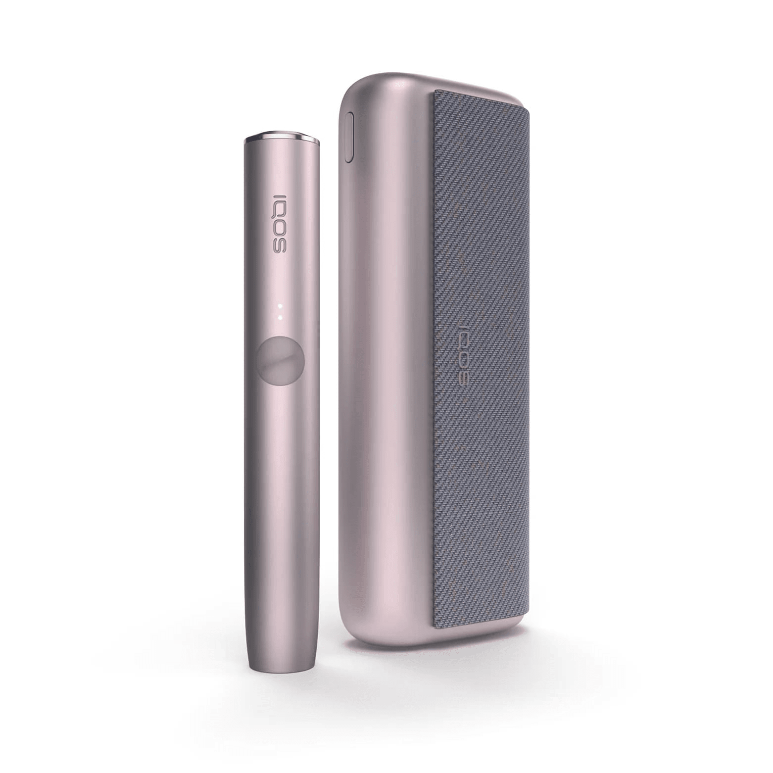IQOS ILUMA PRIME Kit Bronze Taupe heated tobacco device, front view on white background