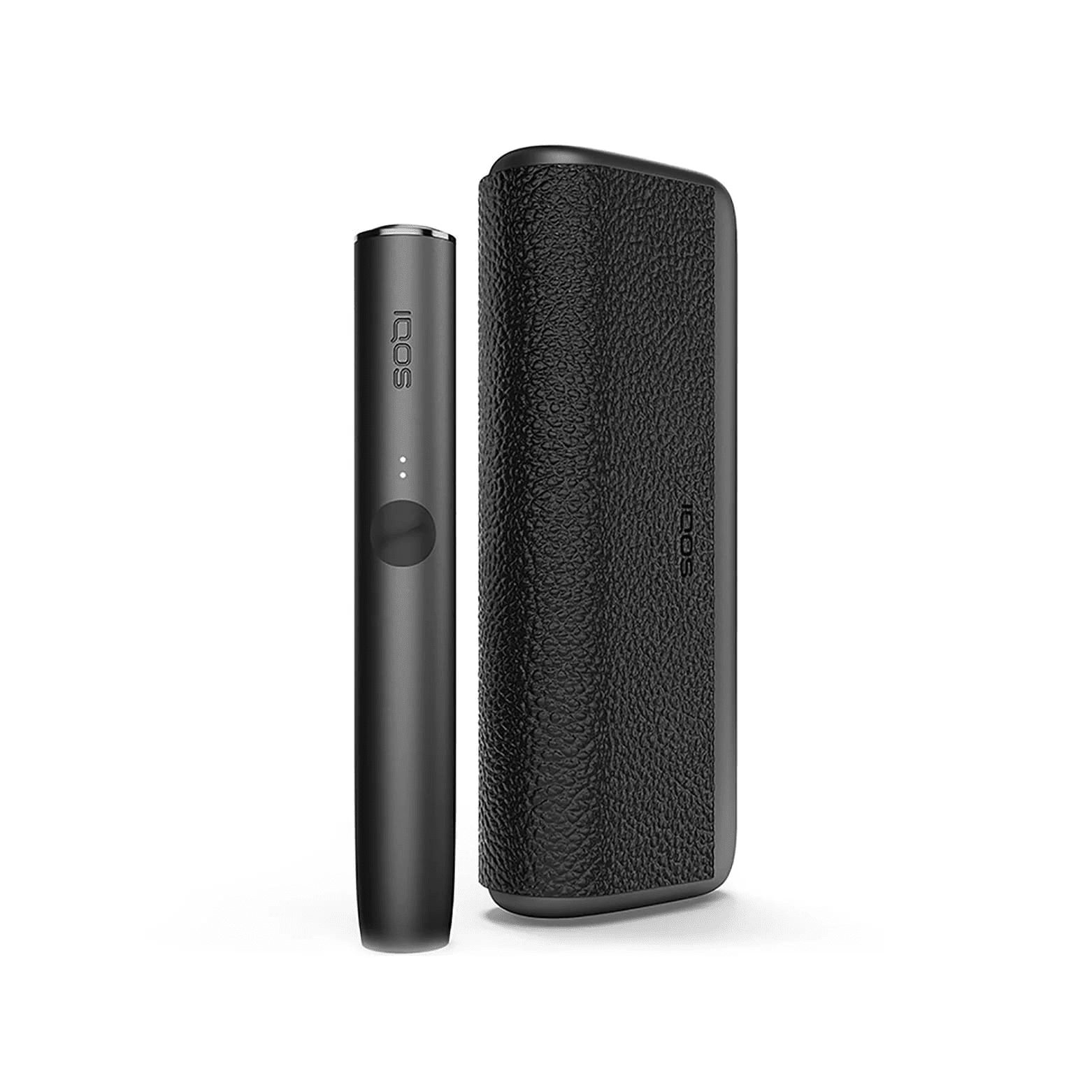 IQOS ILUMA PRIME Kit Obsidian Black heated tobacco device, front view on white background