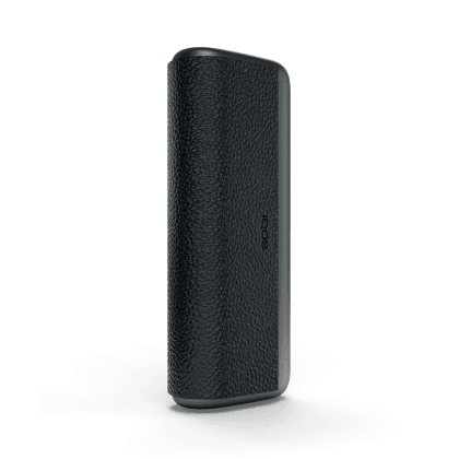 IQOS ILUMA PRIME Pocket Charger Obsidian Black heated tobacco device, front view on white background