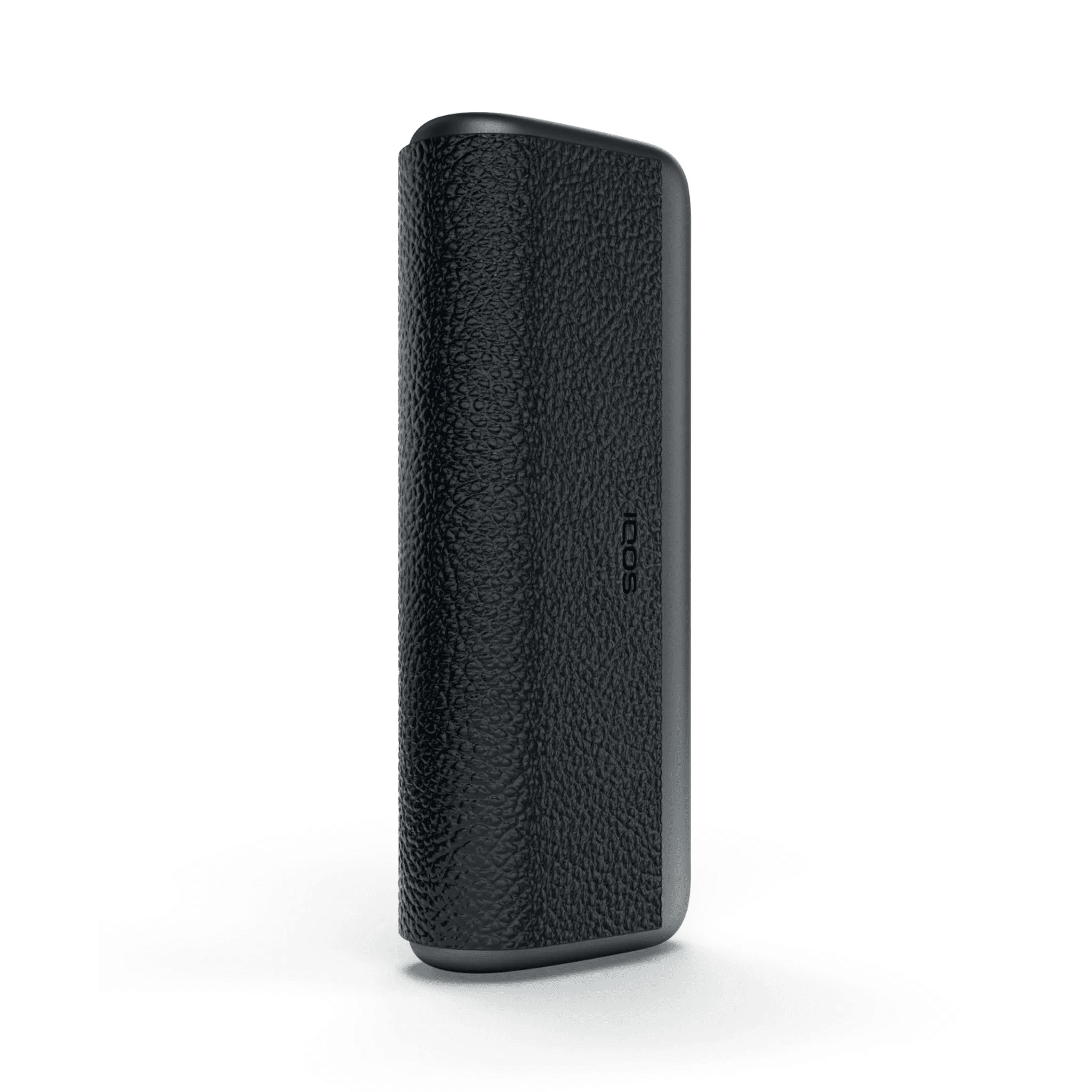 IQOS ILUMA PRIME Pocket Charger Obsidian Black heated tobacco device, front view on white background