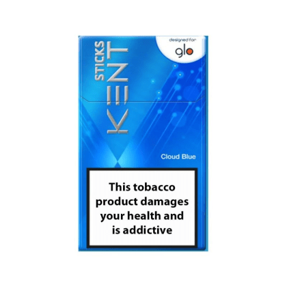 Kent Cloud Blue pack of heated tobacco sticks on white background