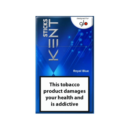 Kent Royal Blue pack of heated tobacco sticks on white background