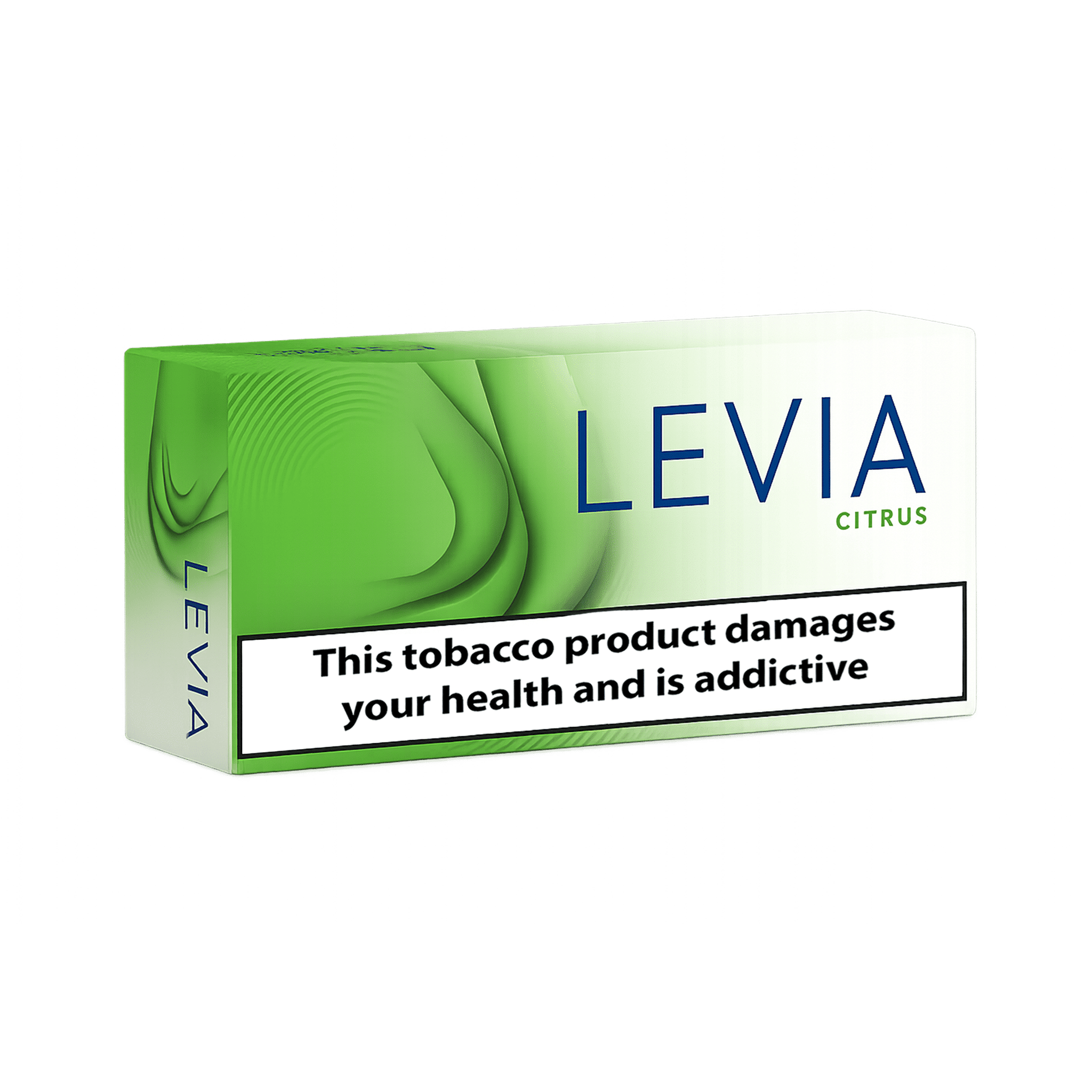 LEVIA Citrus pack of heated tobacco sticks on white background