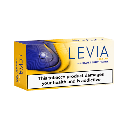 LEVIA Melon With Blueberry Pearl pack of heated tobacco sticks on white background