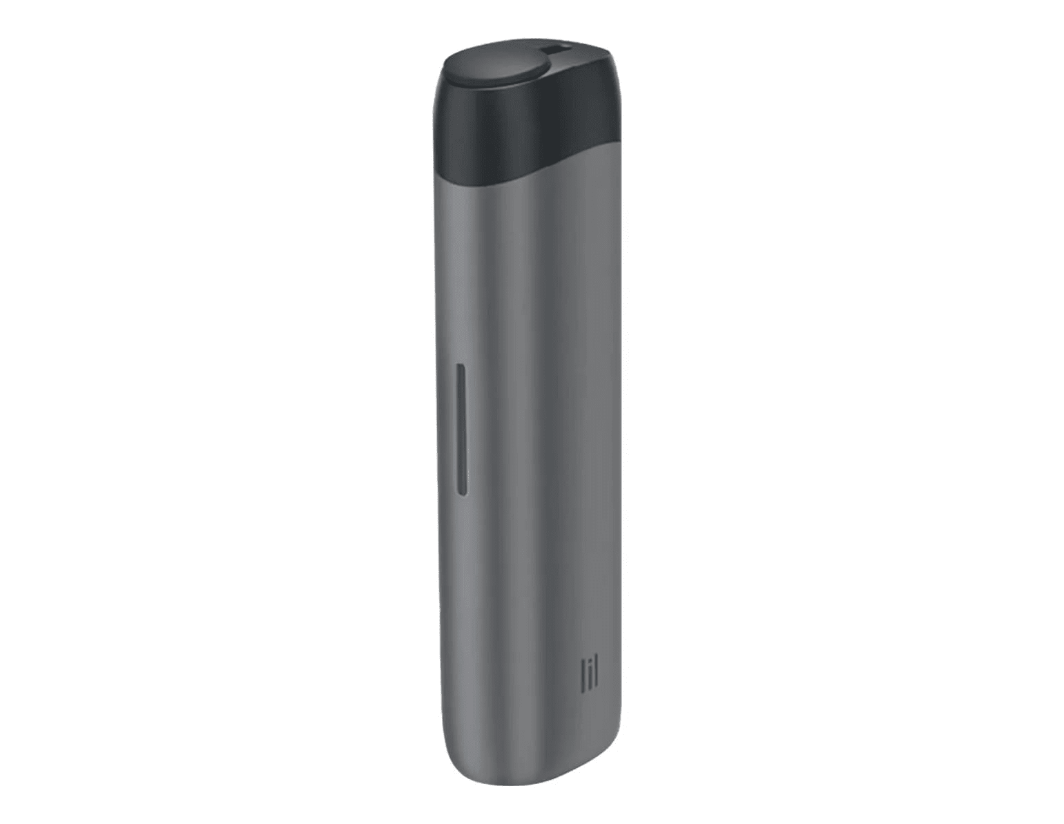 Lil SOLID Ez - Black heated tobacco device, front view on white background