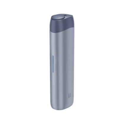 Lil SOLID Ez - Blue heated tobacco device, front view on white background