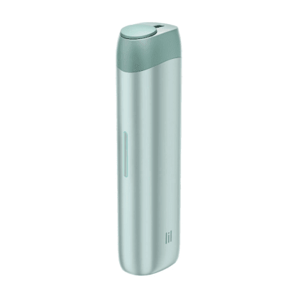 Lil SOLID Ez - Mint heated tobacco device, front view on white background