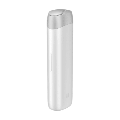 Lil SOLID Ez - White heated tobacco device, front view on white background