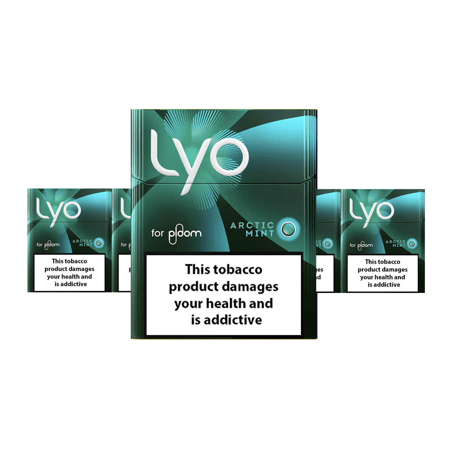 LYO Arctic Mint pack of heated tobacco sticks on white background