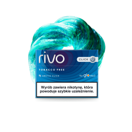 RIVO Arctic Click pack of heated tobacco sticks on white background