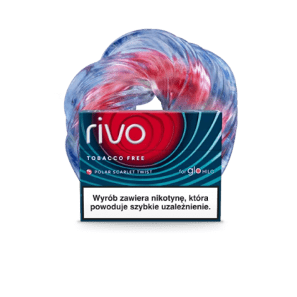 RIVO Polar Scarlet Twist pack of heated tobacco sticks on white background