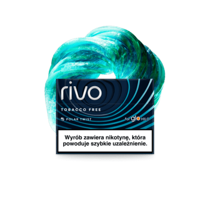 RIVO Polar Twist pack of heated tobacco sticks on white background