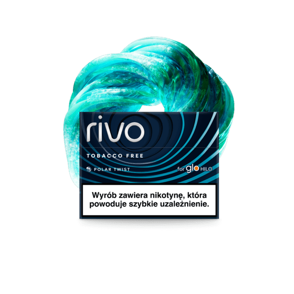 RIVO Polar Twist pack of heated tobacco sticks on white background