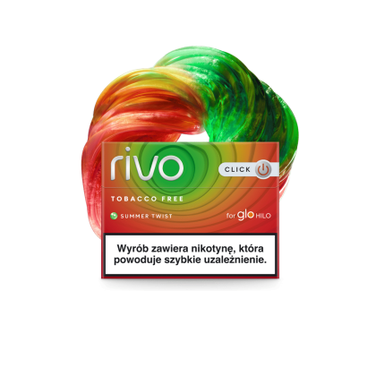 RIVO Summer Twist pack of heated tobacco sticks on white background