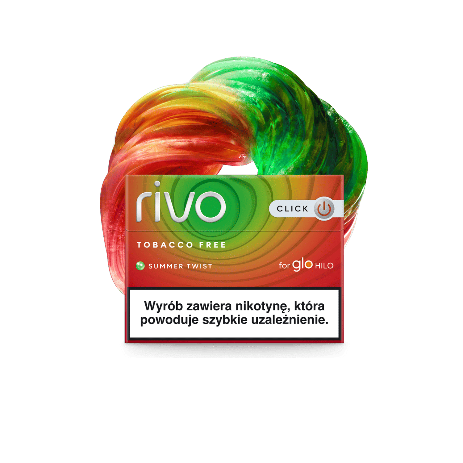 RIVO Summer Twist pack of heated tobacco sticks on white background
