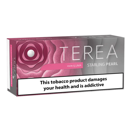 TEREA Starling Pearl carton of 10 packs — toasted tobacco with a strawberry basil menthol capsule