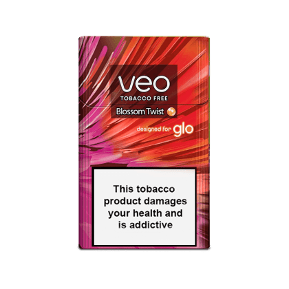VEO Blossom Twist pack of heated tobacco sticks on white background