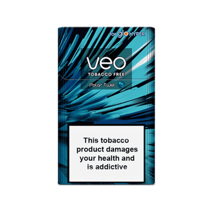 VEO Polar Twist pack of heated tobacco sticks on white background