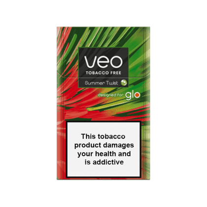 VEO Summer Twist pack of heated tobacco sticks on white background