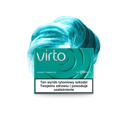 VIRTO Azure Tobacco pack of heated tobacco sticks on white background