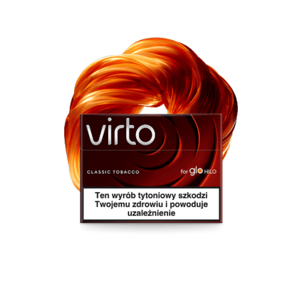 VIRTO Classic Tobacco pack of heated tobacco sticks on white background